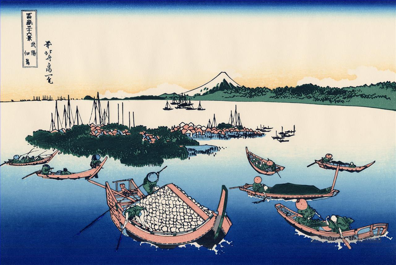 île Tsukada dans la province de Musashi Katsushika Hokusai ukiyoe Peintures à l'huile